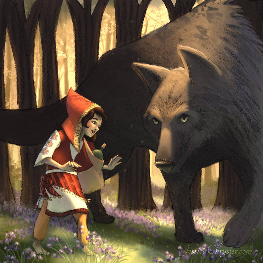 Red Riding Hood Meets the Wolf by jesschrysler