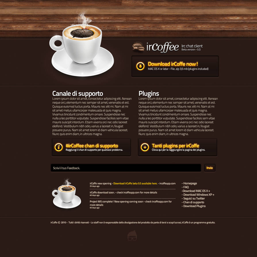 irCoffe Download Page by Svengraph