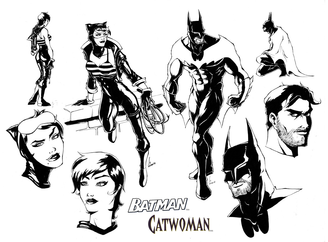 Batman catwoman coloring pages