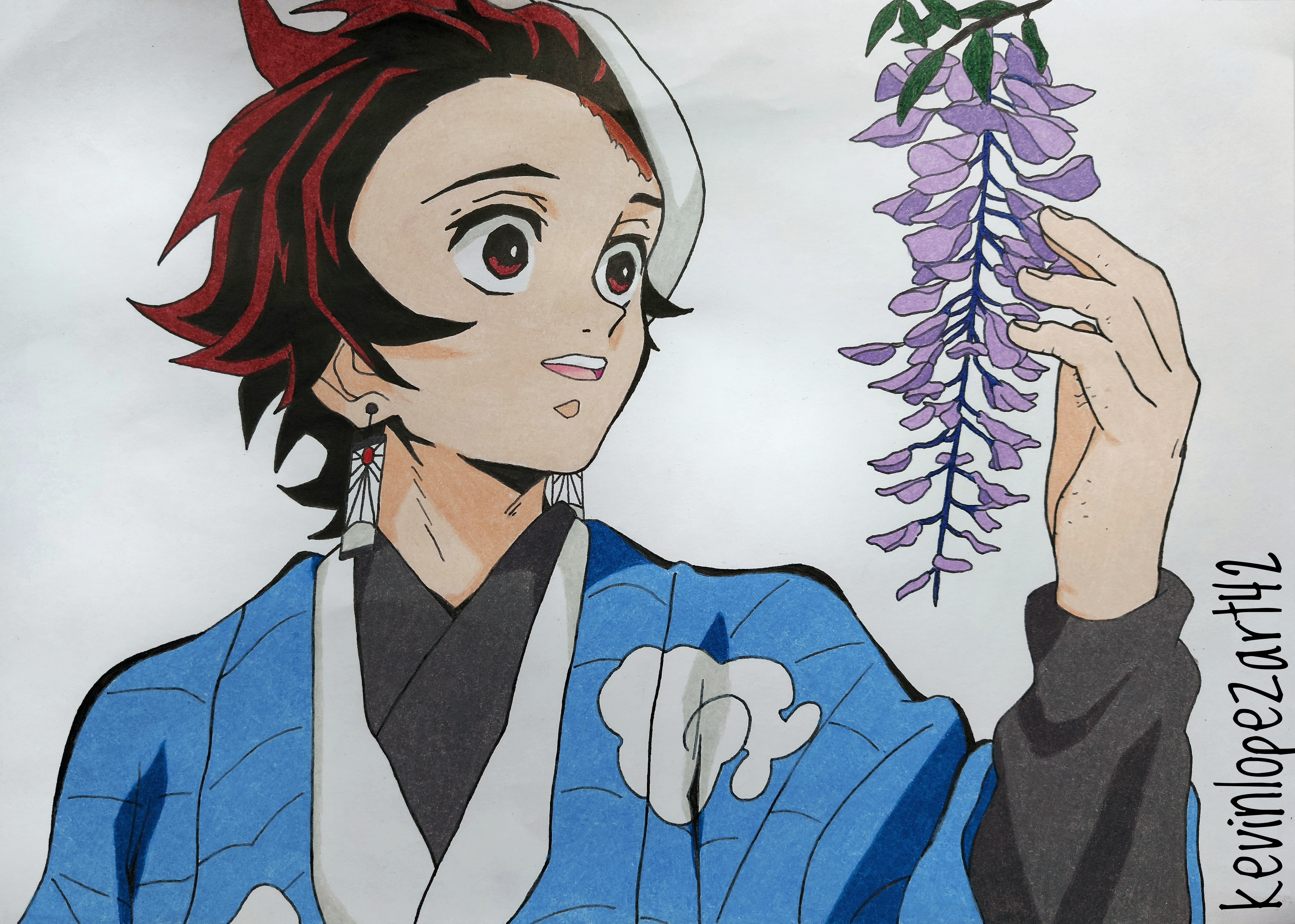 HOW TO DRAW TANJIRO - DEMON SLAYER (Kimetsu no Yaiba) - 