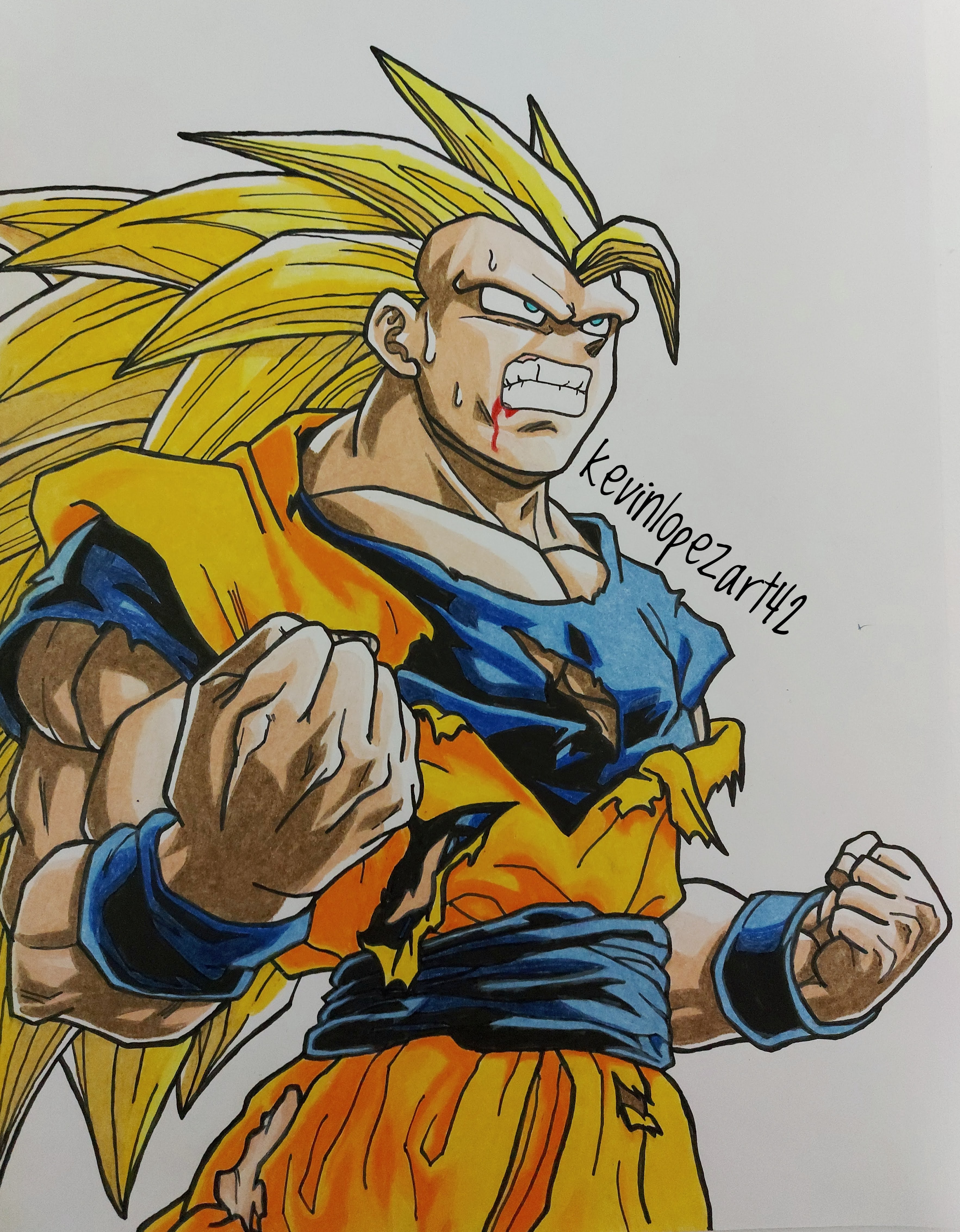 Goku Super Saiyan 3 by TicoDrawing on DeviantArt in 2023