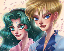 Haruka and Michiru by evgenytiniansky