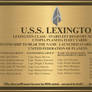 Plaque of USS Lexington