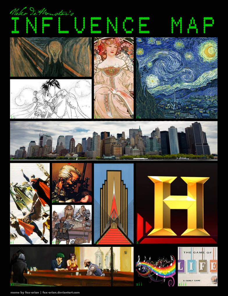 Influence Map by nekodemonstar on DeviantArt