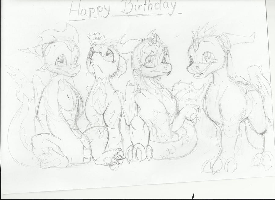 birthday sketch for friends