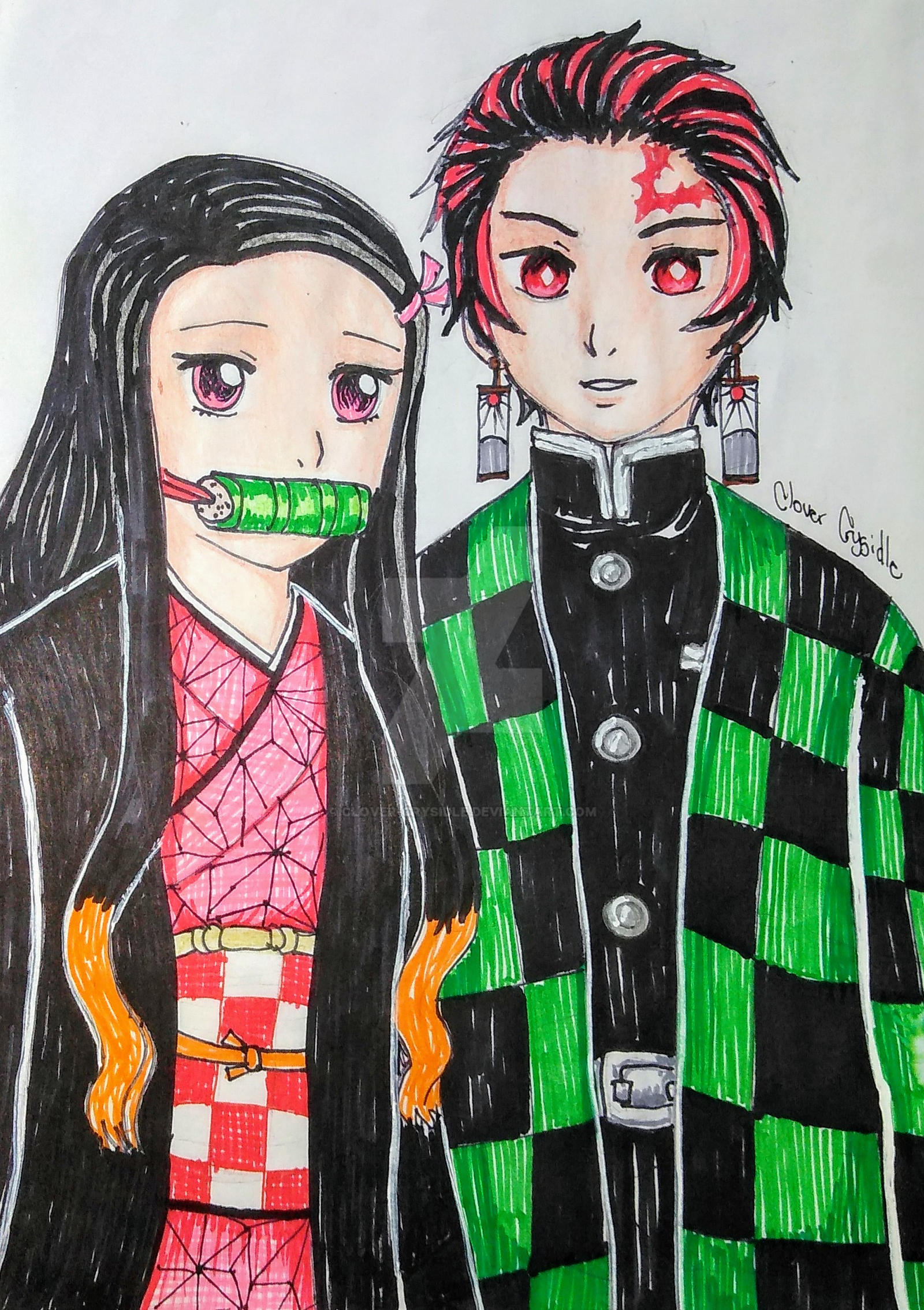 Kimetsu no Yaiba Tanjiro Nezuko (fanart) by Clovercrysidle on DeviantArt