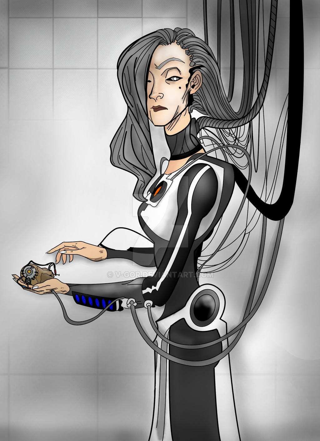 GlaDOS human portal 2 by v-Gor on DeviantArt