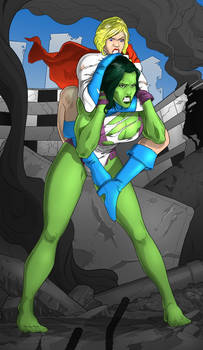 Power Girl vs She-Hulk 3