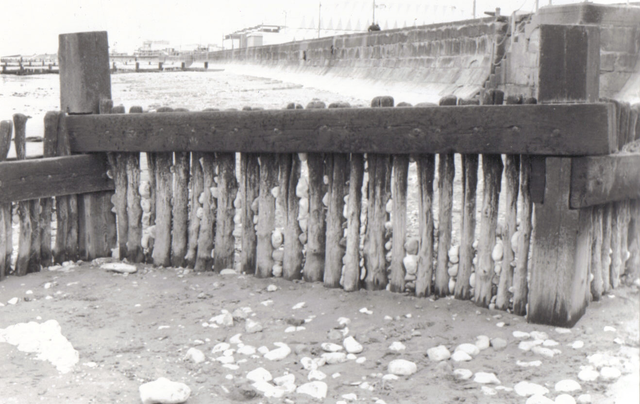 Breakwater and pebbles