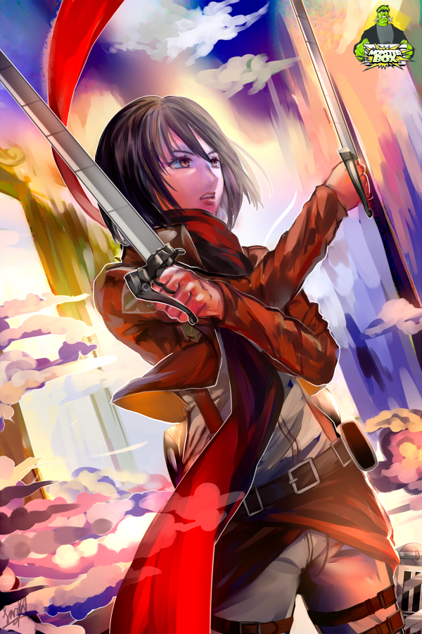 Commission MonsterBox - Mikasa Ackerman by SarahWidiyanti