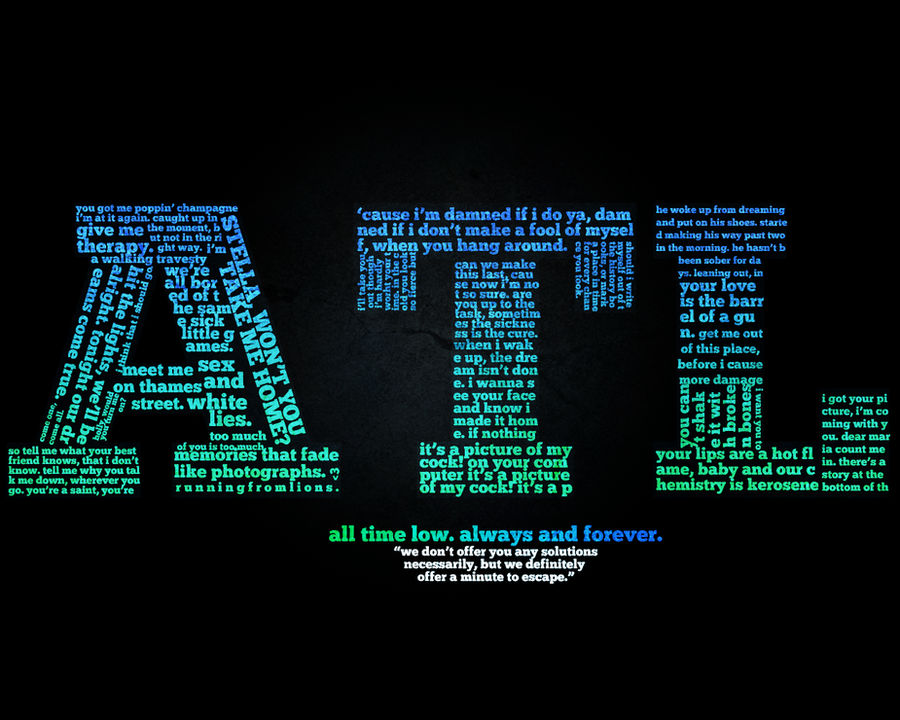 All Time Low Typography