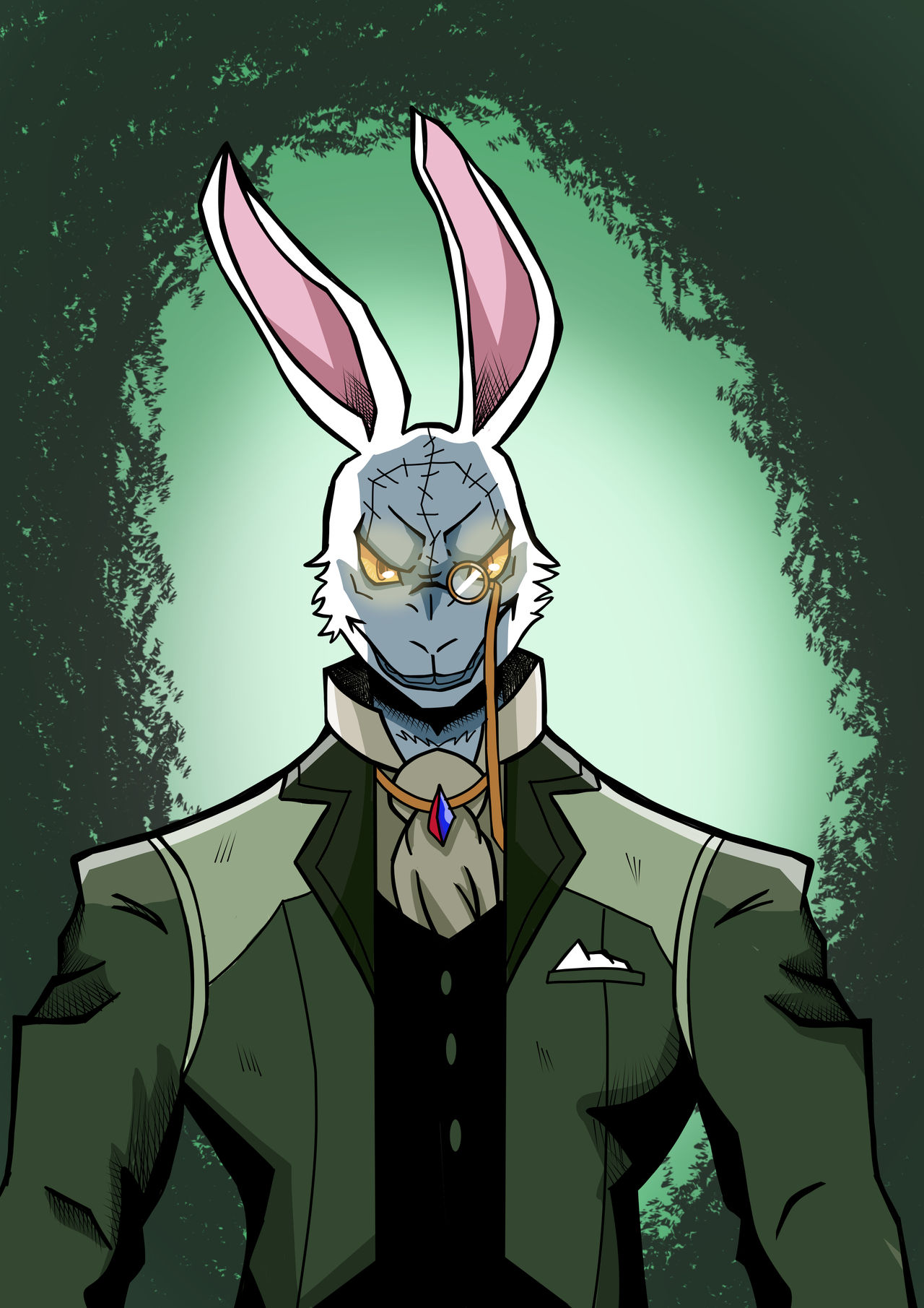 White Rabbit (Colored) by curtisgill on DeviantArt