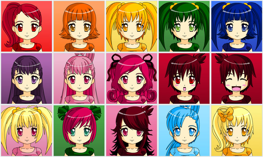 The Fruity Sisters Anime Faces