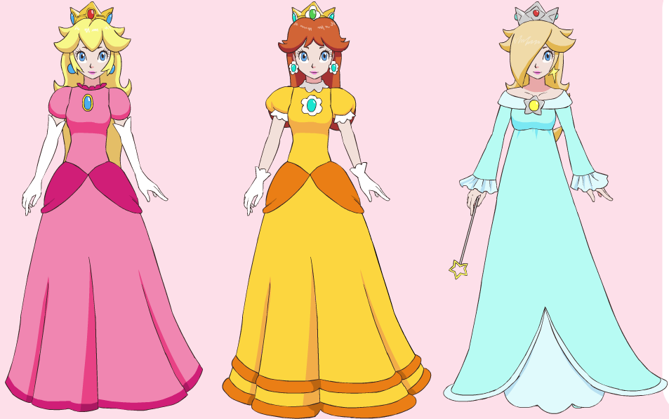 princess peach daisy rosalina dress up games Peach Daisy and Rosalina dress up by earthbouds on DeviantArt