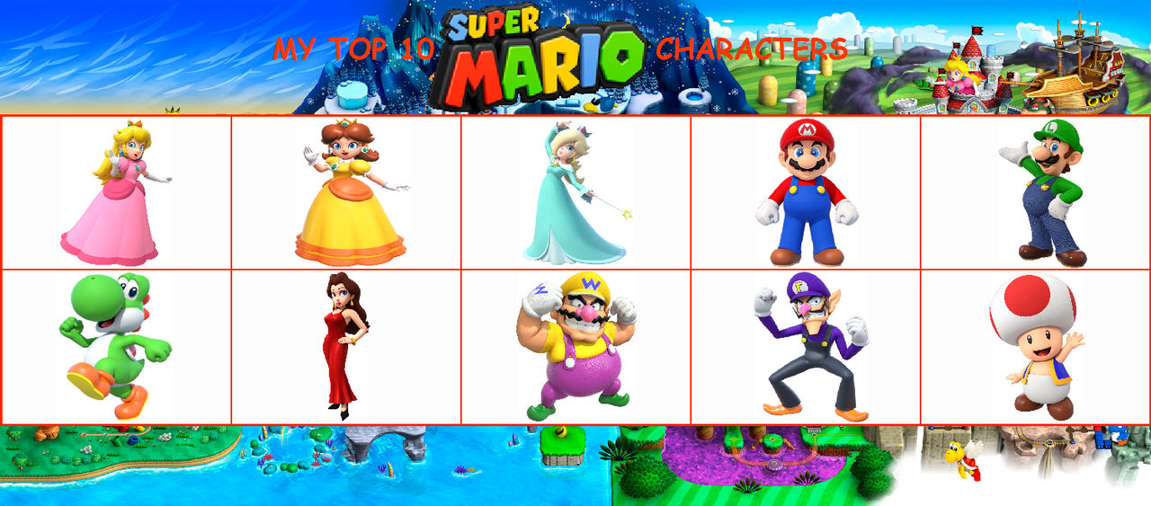Mario Characters Poll My Top 10 Super Mario Characters by Tara012 on DeviantArt