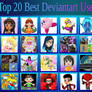 My Top 20 Best DeviantArt Users