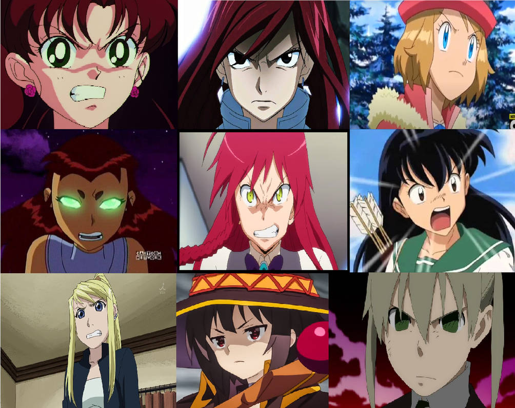 My Favorite Female Characters Angry by Tara012 on DeviantArt