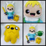 Finn and Jake felt art dolls