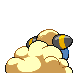 and sprite Back Mareep #179 HeartGold Pokemon from