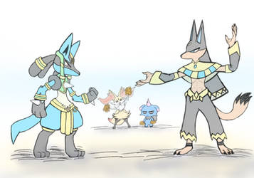 Lucario Vs Anubis (request)