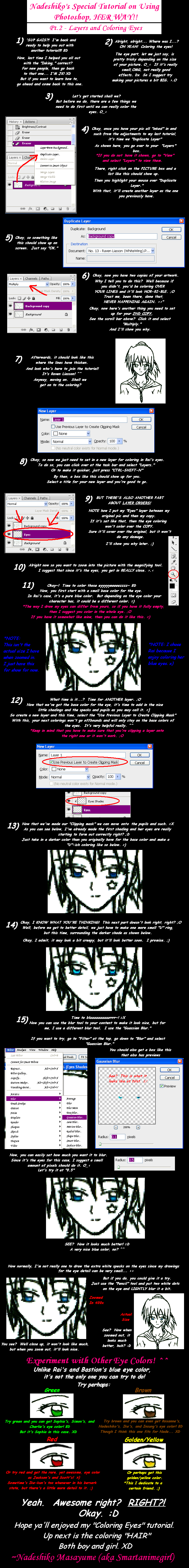 Pt. 2 - Coloring Eyes Tutorial