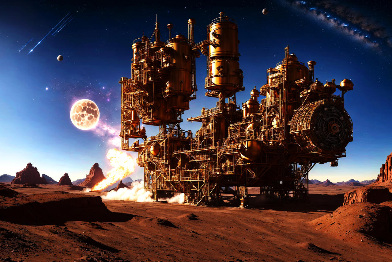 Steampunk Base On Mars by Kherosin on DeviantArt