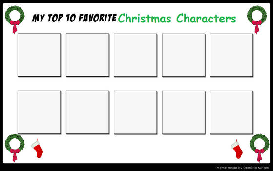 My Top 10 Favorite Christmas Characters (Meme)