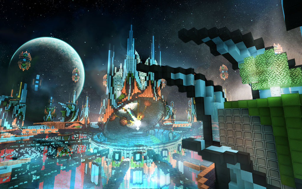 Minecraft Open Space Minecraft-space-scene by TheCrucifixFam on DeviantArt