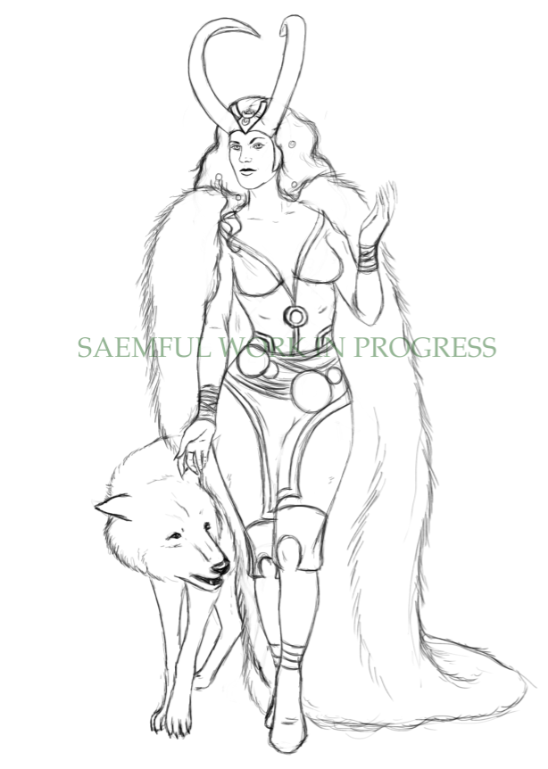 Work in progress of Lady Loki