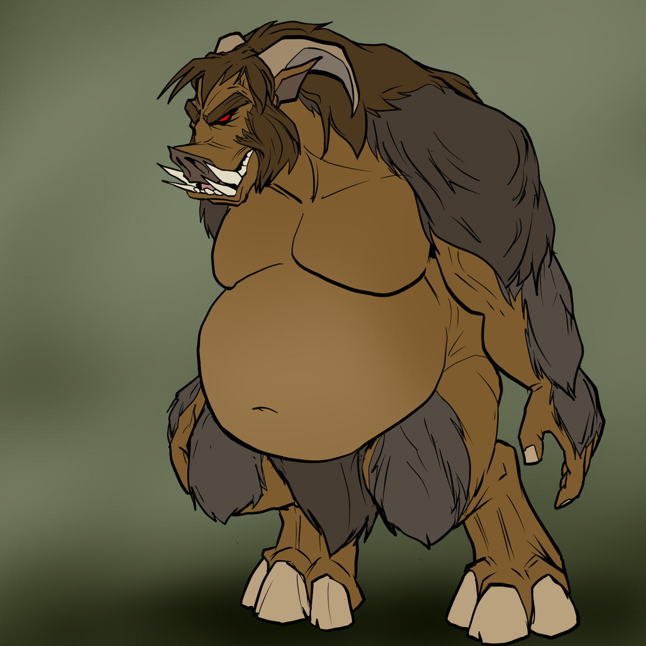 Boar Monkey Deviantart boar monster - comm by JonFreeman on DeviantArt