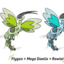 Flygon + Mega Steelix + Rowlet