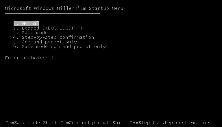 Windows ME (2002) Startup Menu by DurriroMash002 on DeviantArt