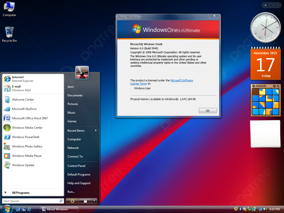 Windows One 6.0 Desktop by DurriroMash002 on DeviantArt