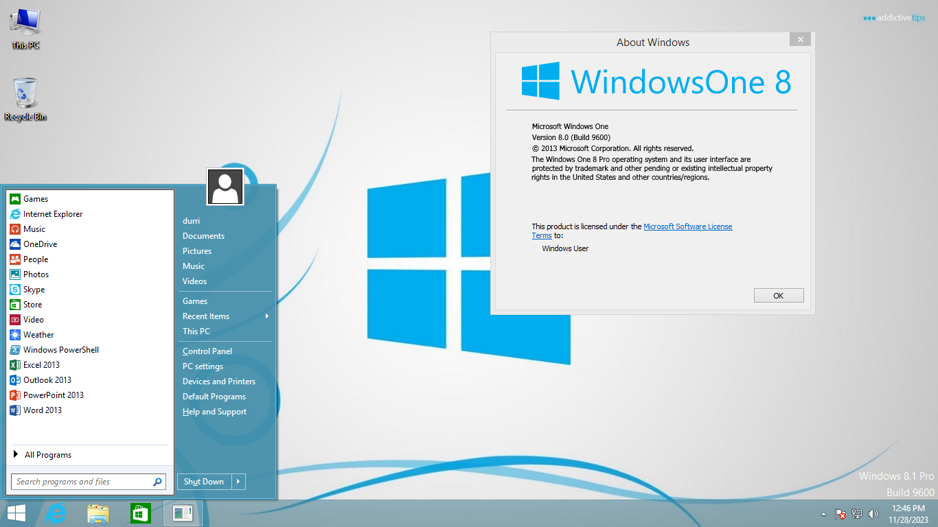 Windows One 8 Desktop by DurriroMash002 on DeviantArt