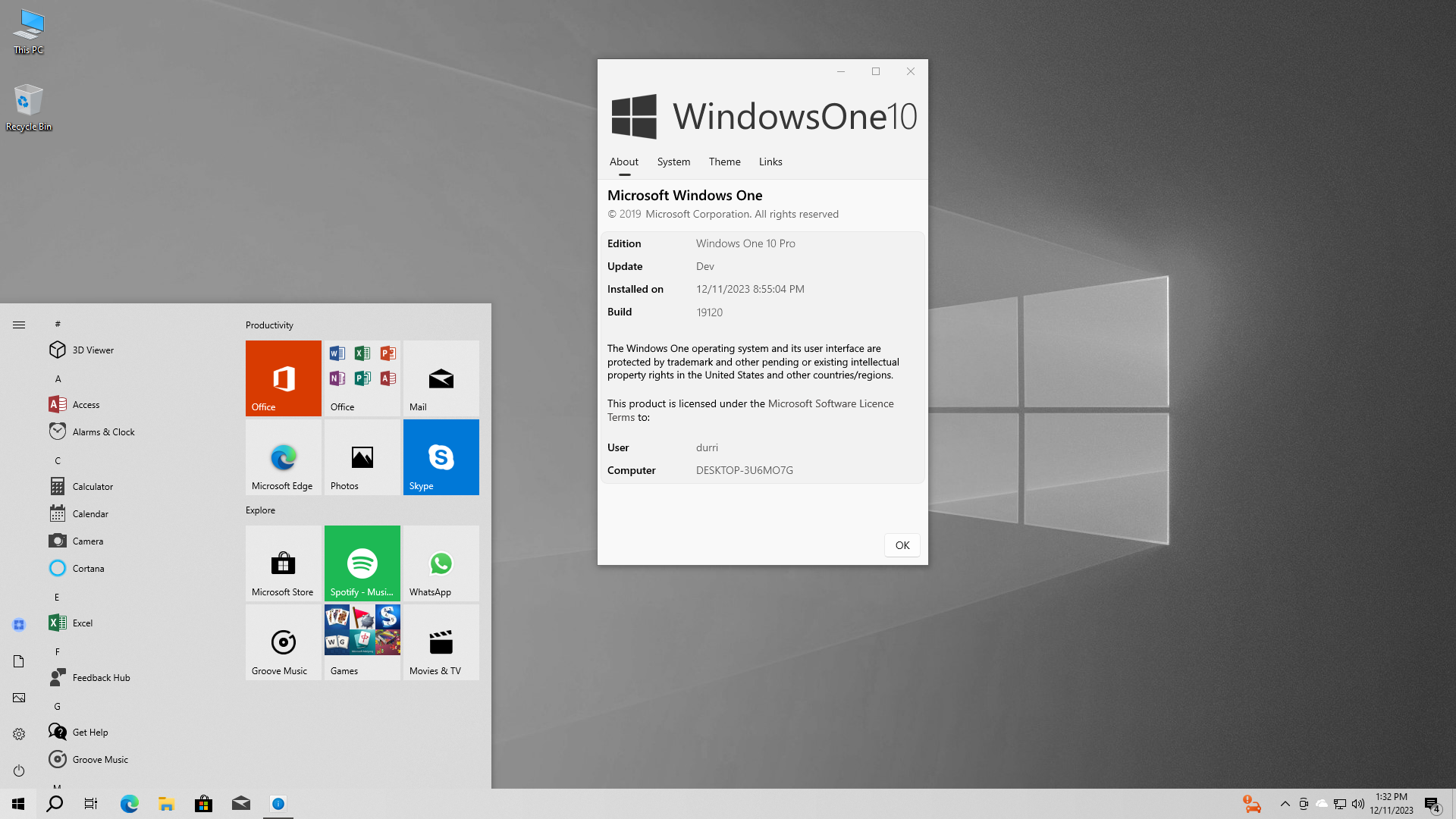 Windows One 10 Desktop by DurriroMash002 on DeviantArt