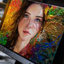 Colorful Portrait - acrylic and oil 50x40cm