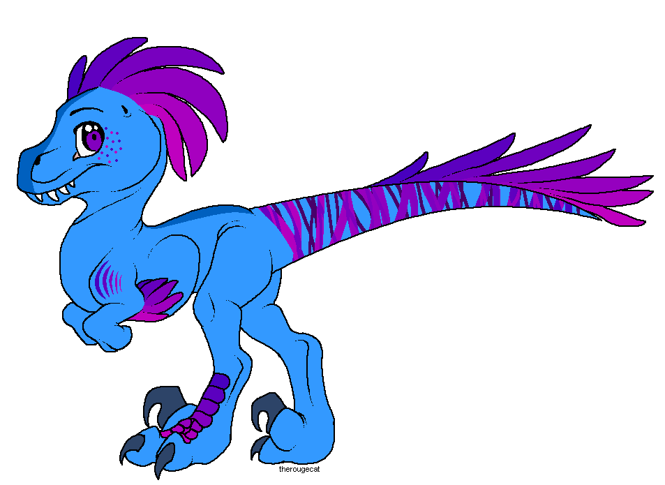 Blue and Violet Raptor Adopt--CLOSED