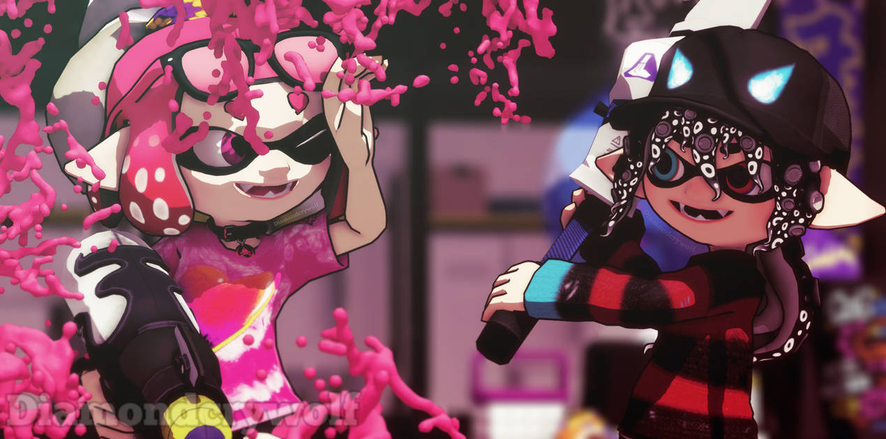 Splatoone Inku {MMD/Splatoon} Raining Ink by Diamondcrywolf on DeviantArt