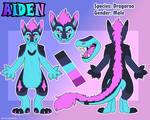 Aiden reference sheet by GalaxWulf