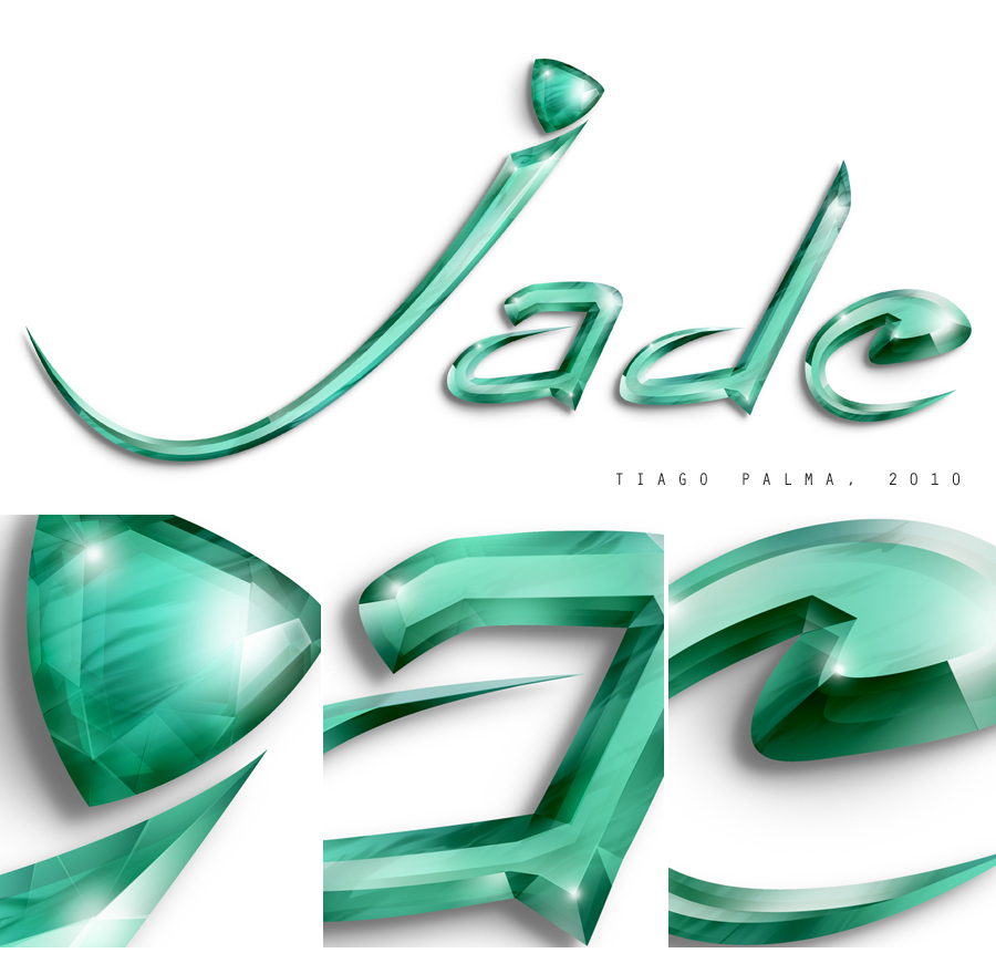 Jade Lettering Jade 3D Lettering by palmations on DeviantArt