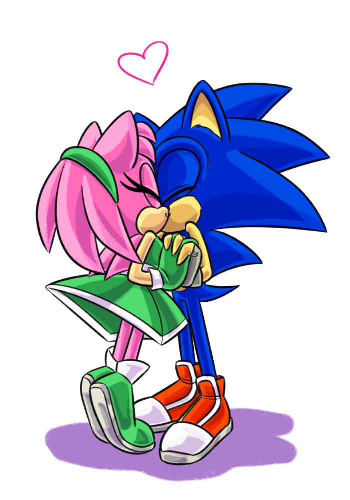 Sonic and Amy ~ First kiss. (By Kaji-Tanii) : r/SonicTheHedgehog