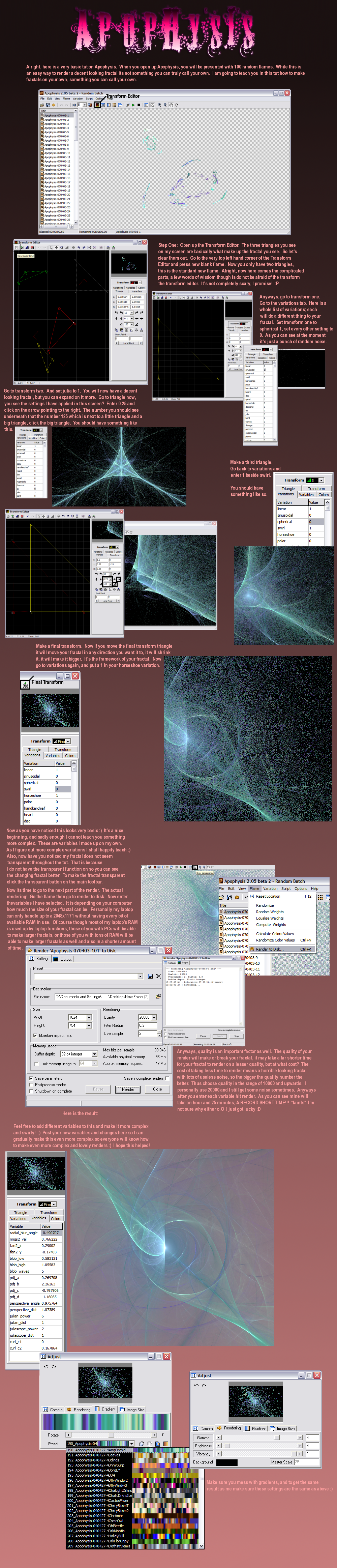 Basic Apophysis Tutorial