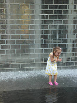 Hot Chicago Day and Child