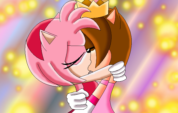 Princess Silvia X Amy Rose Kissing