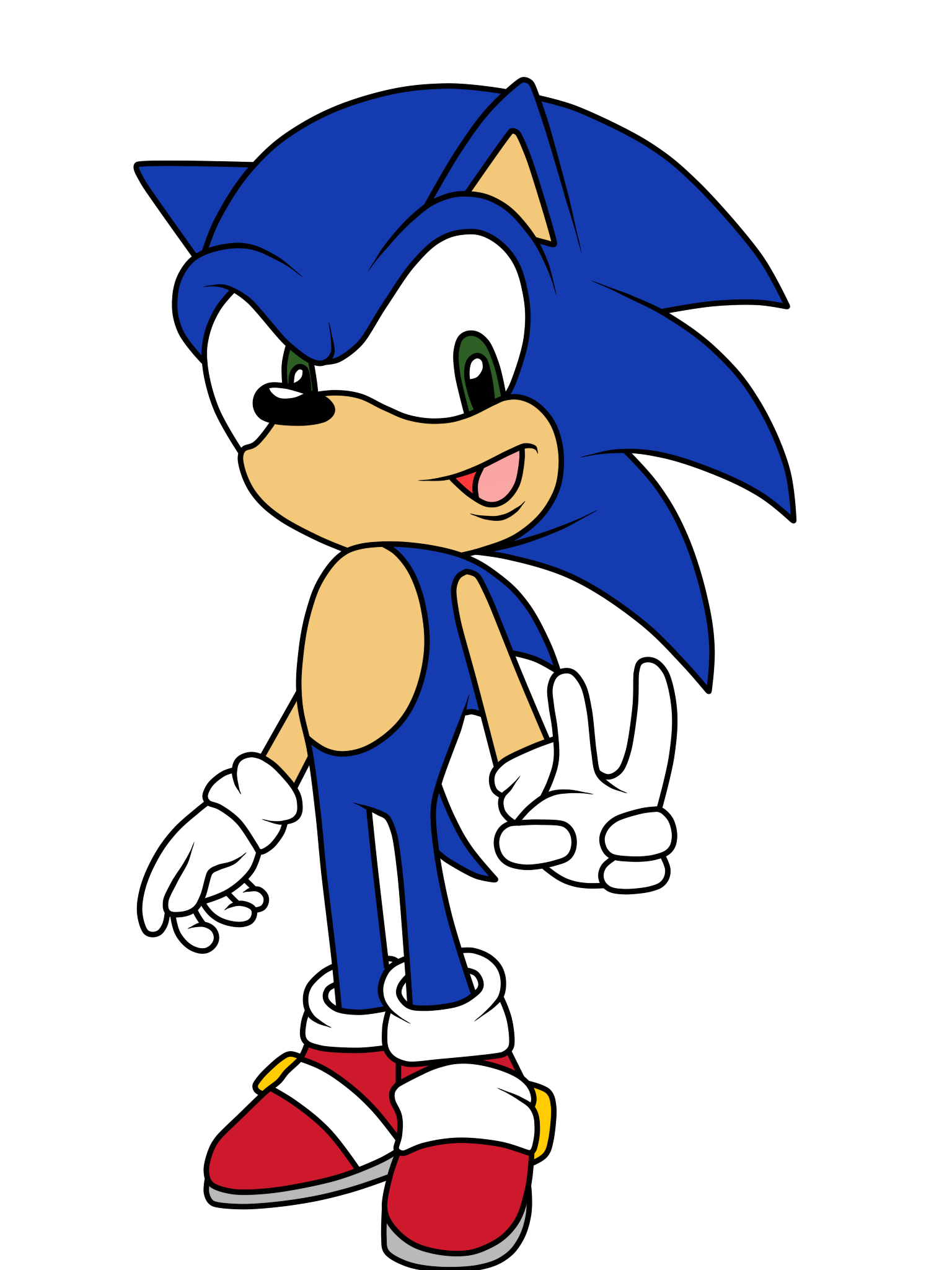 3/5 Sonic The Hedgehog Flat Colour