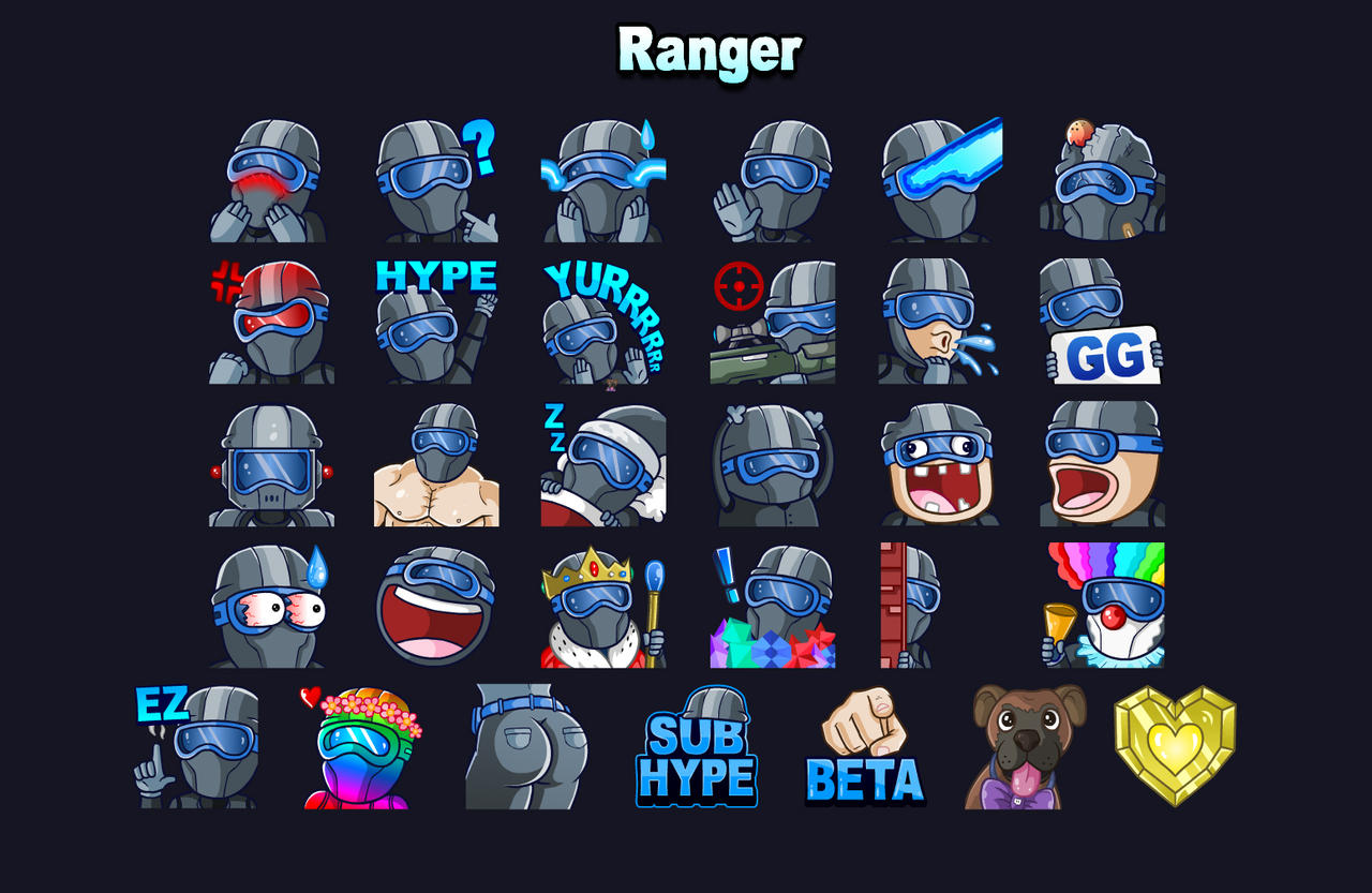 Ranger MJP Twitch Emote Collection by SneakyBroArt on DeviantArt