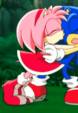 Sonic And Amy Kissing GIF