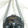 Leather skull purse front