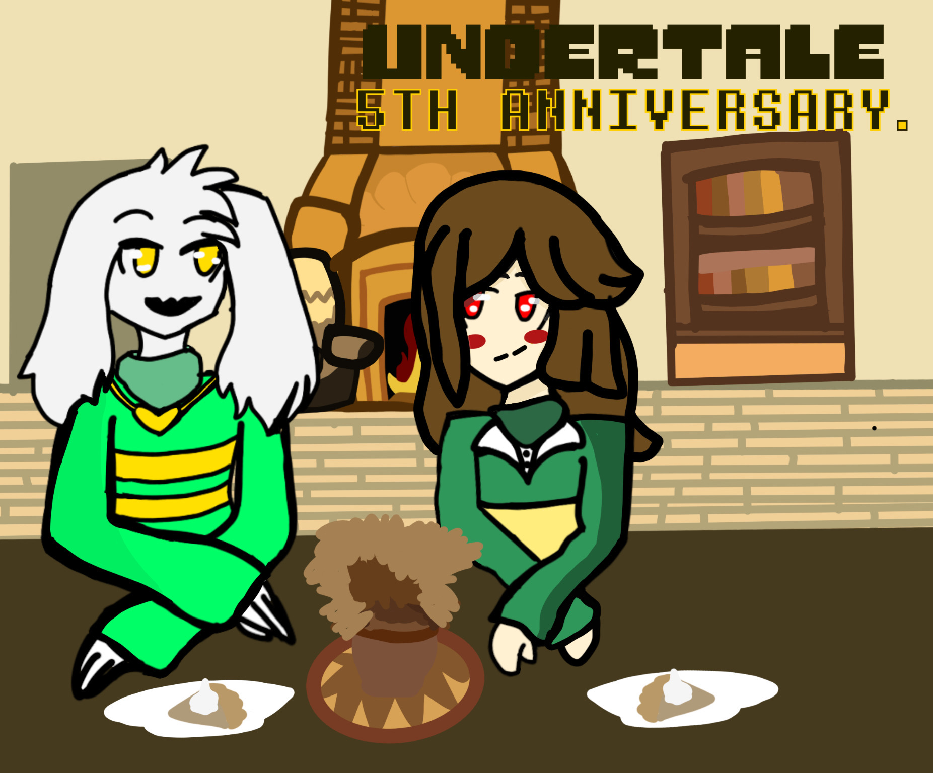 Asriel and Chara by xradiodustx on DeviantArt
