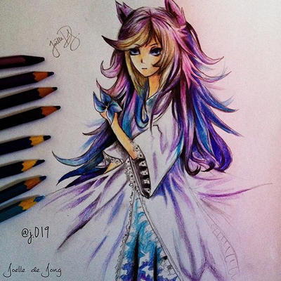 Anime wolf/girl by joelleart on DeviantArt